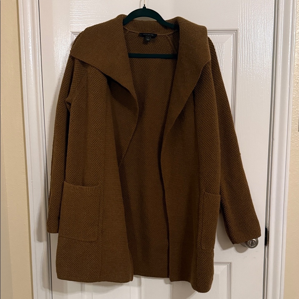 Ann Taylor Warm Brown Knit Cardigan